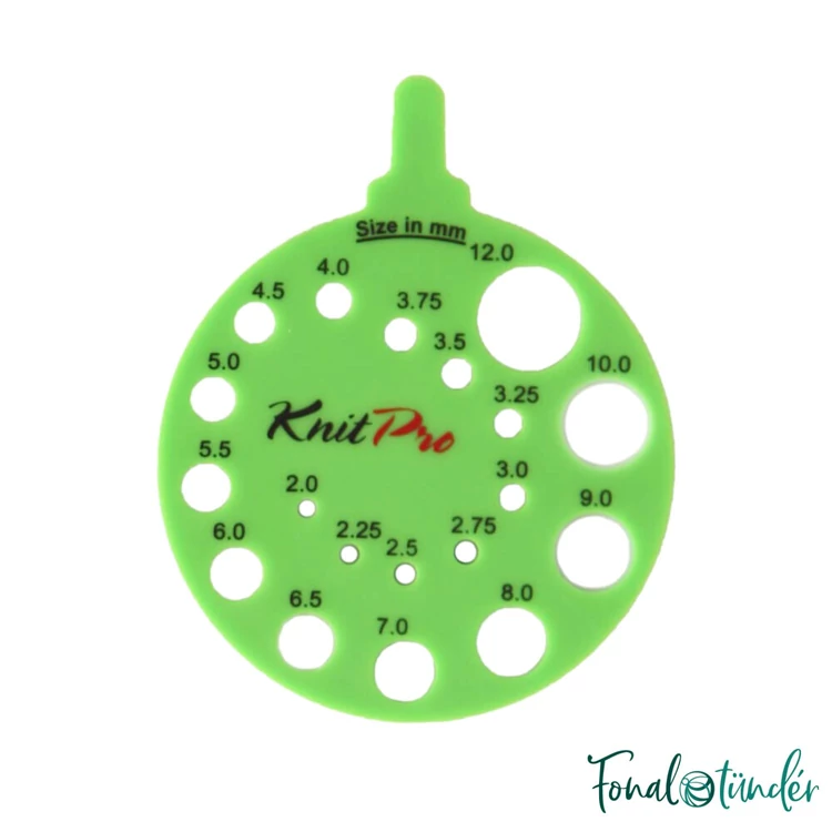 KnitPro - Round View Sizer - kötőtű méret ellenőrző - zöld - 02