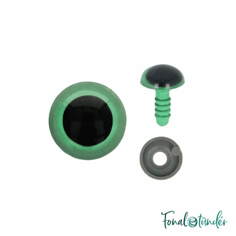 Zöld baba/figura szemek - biztonsági - Green safety eyes -14mm
