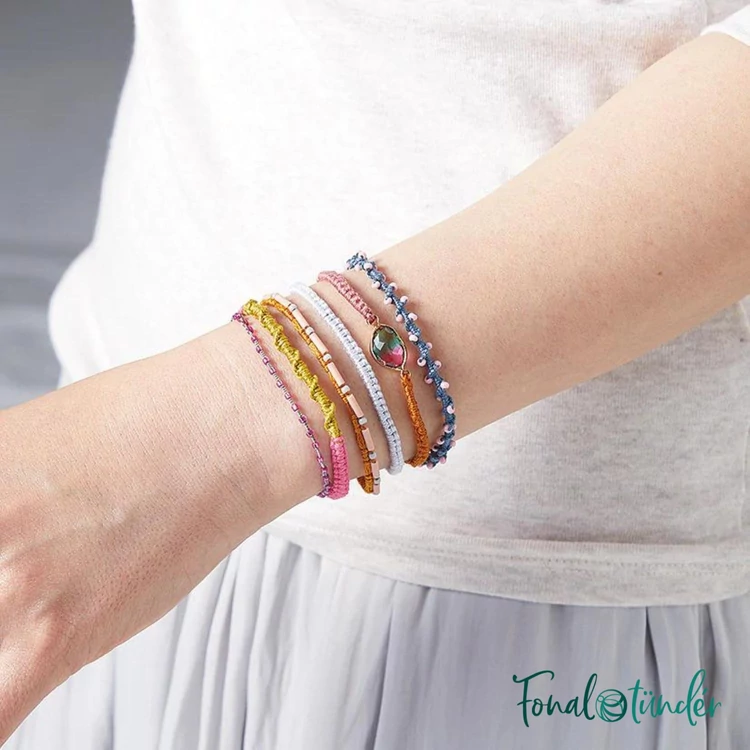 Clover Bracelet Maker - csomózott és szövött karkötő készítő szett - 07