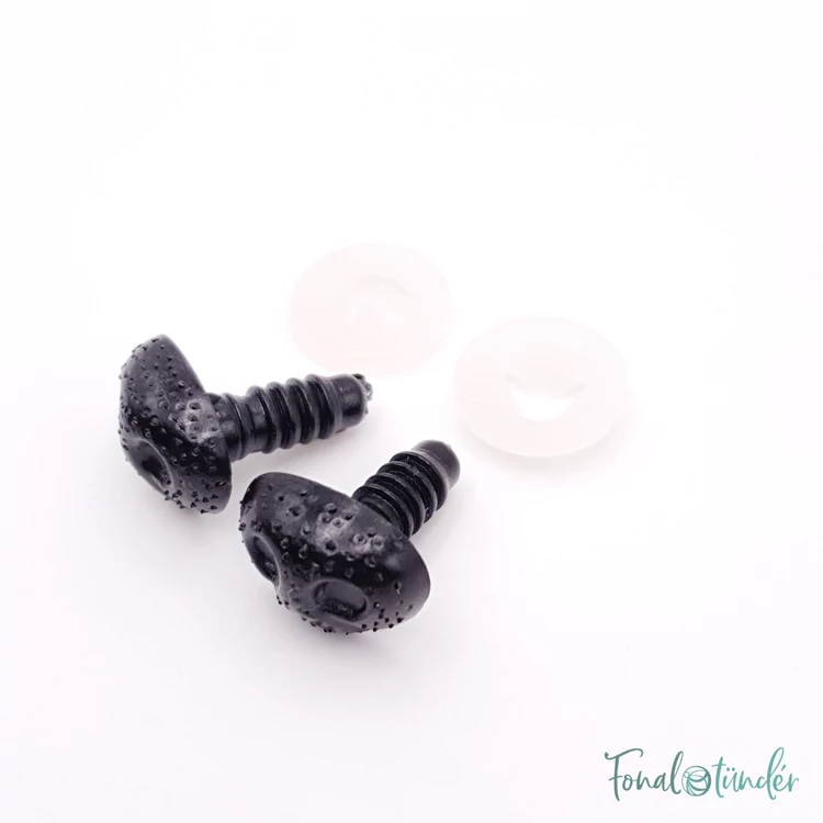 Fekete amigurumi biztonsági orr - black safety animal nose - 15mm - kep 2