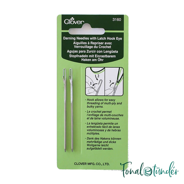 Clover - Darning needle set - gyapjúvarró tű készlet nyitható fejjel - 2db