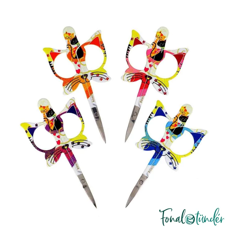 Bohin Cats - fantasy embroidery scissors - macskás kézimunka olló
