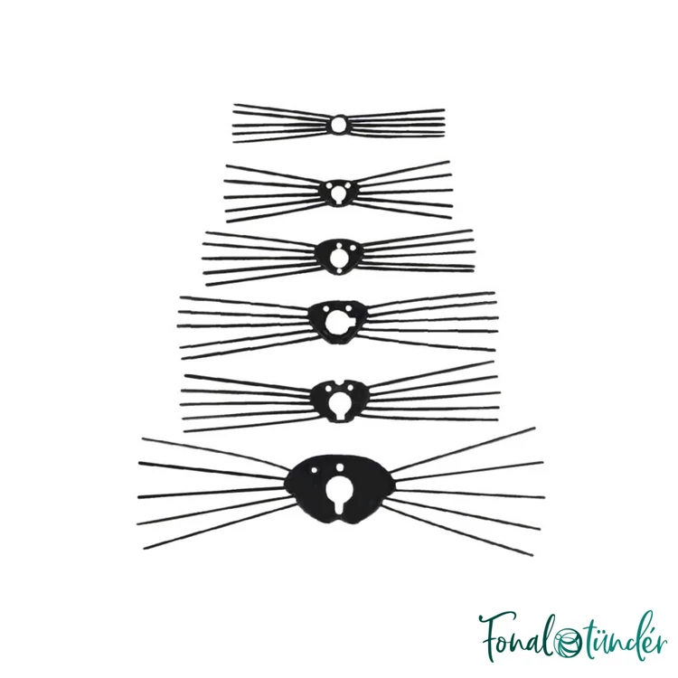  Opry Whiskers - cica bajusz készlet amigurumihoz  - 59-112mm - 120db