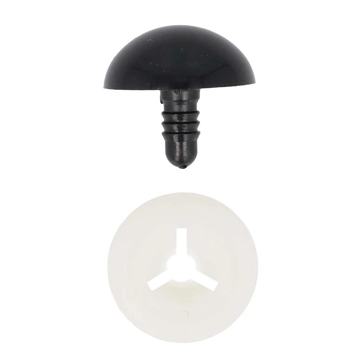 Fekete baba/figura szemek - biztonsági - black safety eyes -30mm