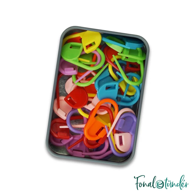  Durable Locking stitch markers  - zárható műanyag szemjelölő készlet- 30mm - 32db