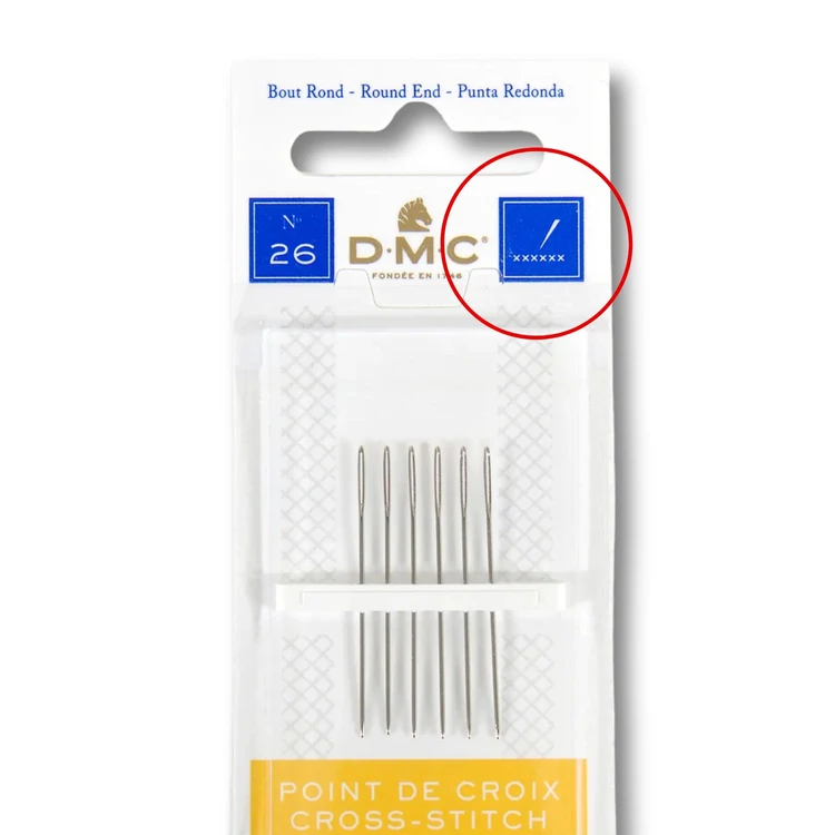 DMC Cross-stitch needles no.26 - 6pcs - keresztszemes hímzőtű készlet - 6db