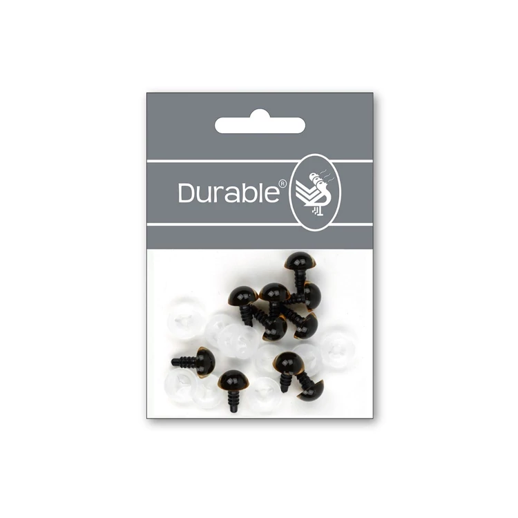 Barna-Fekete baba/figura szemek - biztonsági - Brown safety eyes -12mm