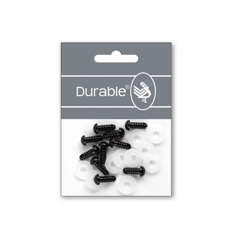 Fekete baba/figura szemek - biztonsági - Black safety eyes - 8mm