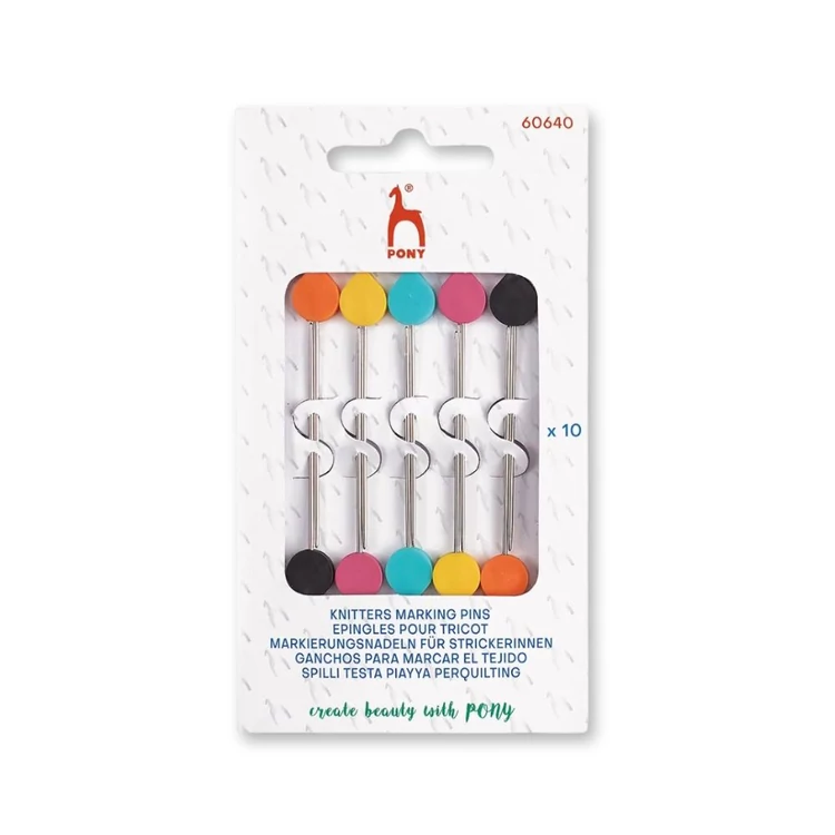 Pony Knitters marking pins steel - fém jelölőtűk kötéshez - 10db
