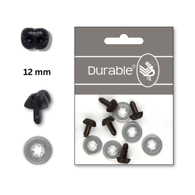 Fekete Biztonsági Orr - black safety nose -12mm - 5db