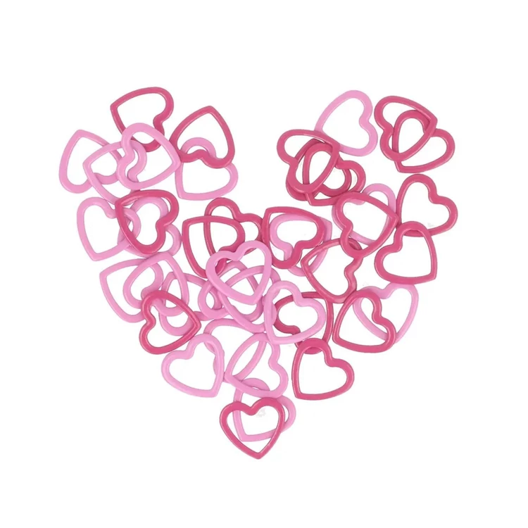  KnitPro Metal stitch markers - fém szív szemjelölő készlet- 40db