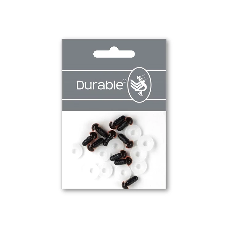 Barna-Fekete baba/figura szemek - biztonsági - Brown safety eyes -10mm