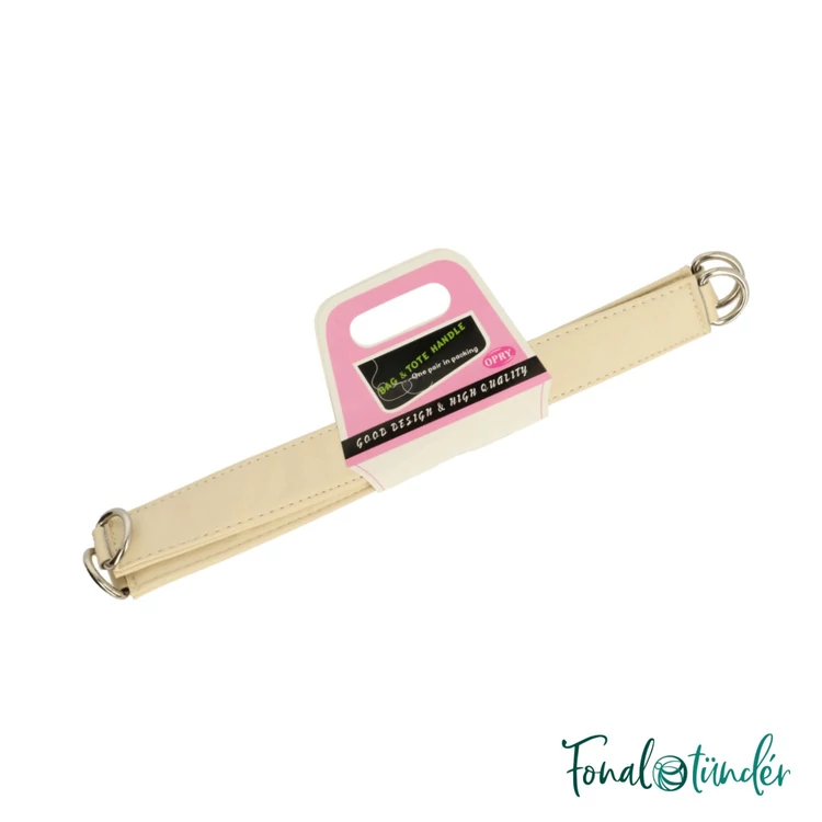 Opry - Bag handles cream faux leather - krémszínű műbőr táskafül - 30cm