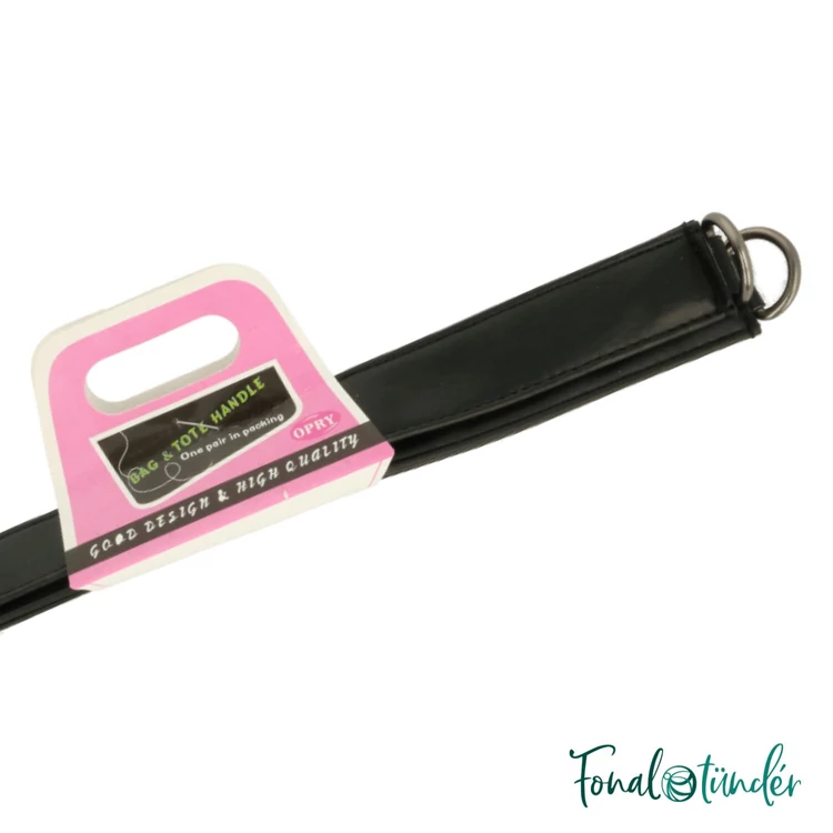 Opry - Bag handles black faux leather - fekete műbőr táskafül - 30cm - 02