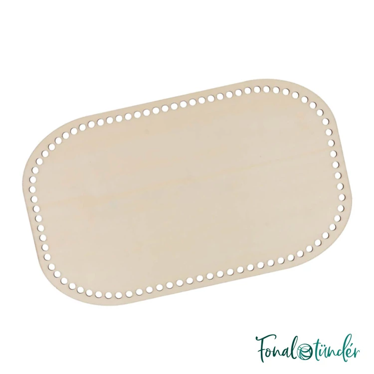 Wooden bag bottom - perforated - fa táska alj - perforált - 21x35cm