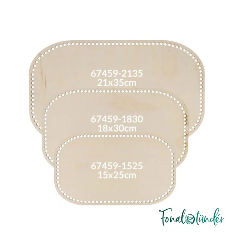 Wooden bag bottom - perforated - fa táska alj - perforált - 18x30cm