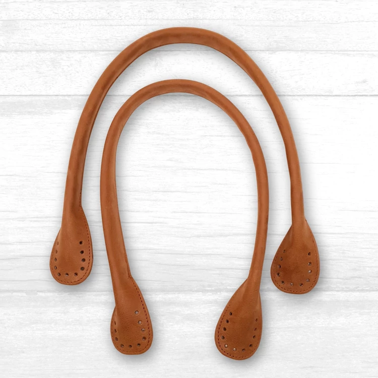 Kézműves Bőr Táska Fül - Felvarrható - Horgolt Táskákhoz - 60x2.5cm - 2db