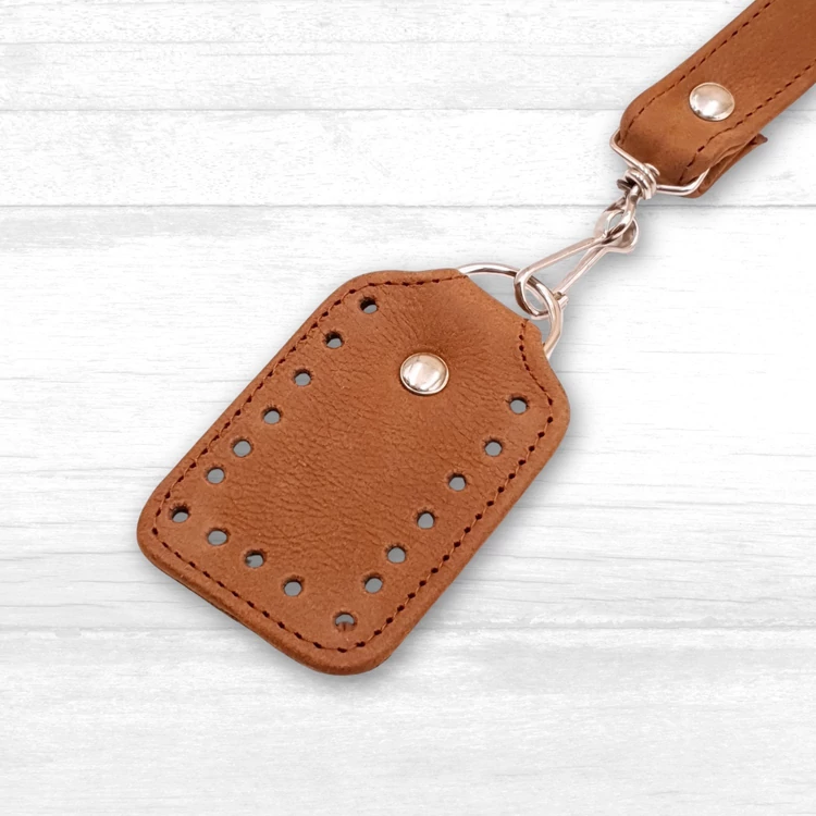 Kézműves Bőr Táska Fül karabinerrel - Horgolt Táskákhoz - 80cm - 2db