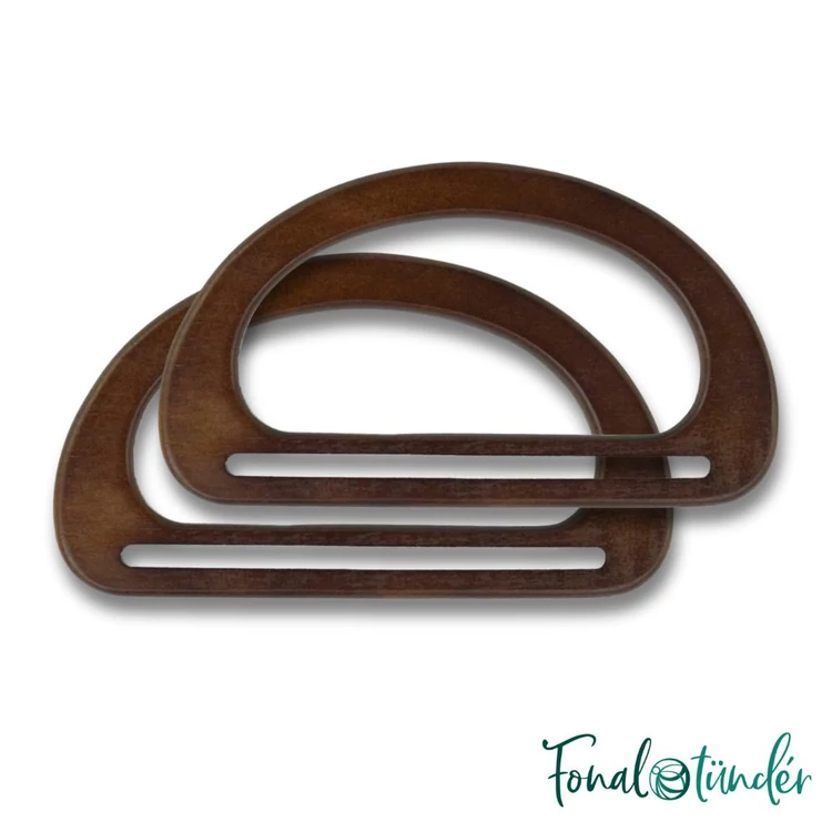 ReStyle wooden bag handle - brown  - íves fa táskafül - 17 x 9.5cm