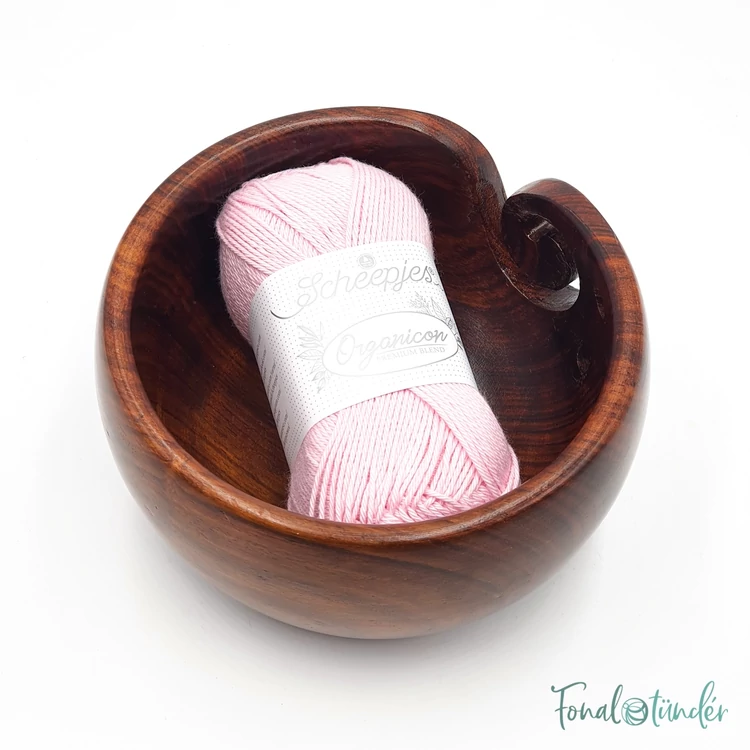Durable Wooden Yarn Bowl - rózsafa fonaltartó tál - 15cm - 02