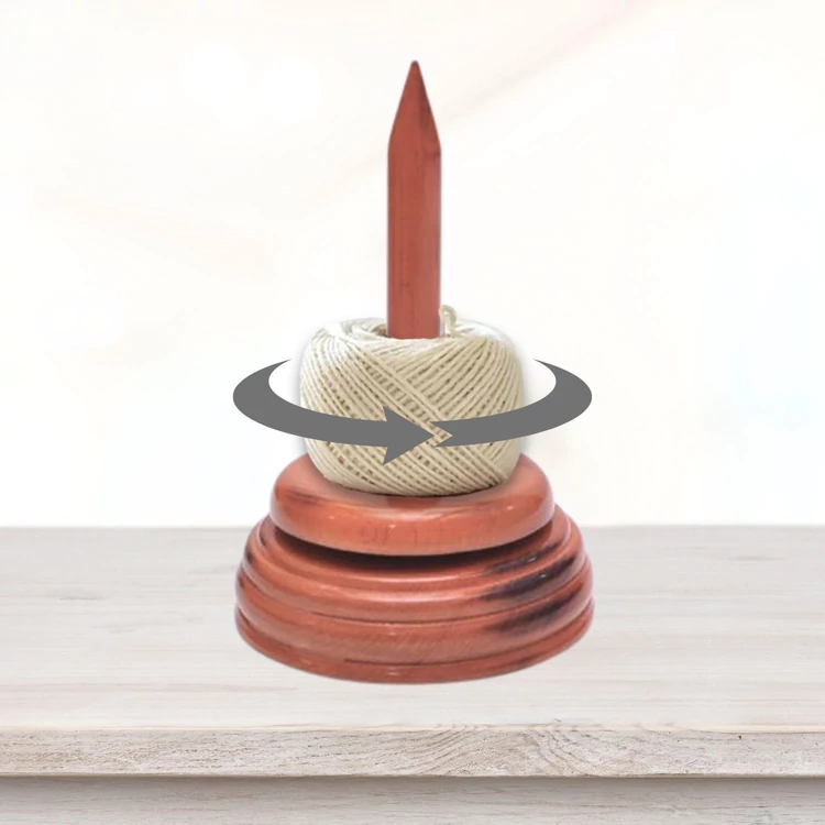Durable - Yarn Dispenser - wood ball - forgó fa fonaltartó - fonal adagoló