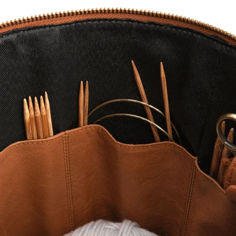 MUUD Saturn Project Bag XL - bőr kézimunka táska - kötéshez, horgoláshoz