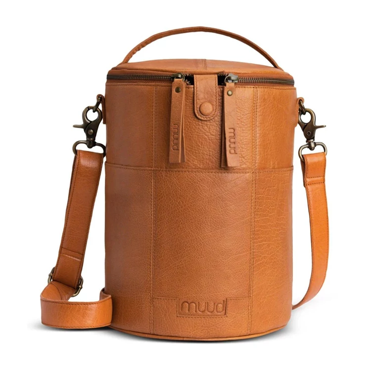 MUUD Saturn Project Bag XL - bőr kézimunka táska - kötéshez, horgoláshoz