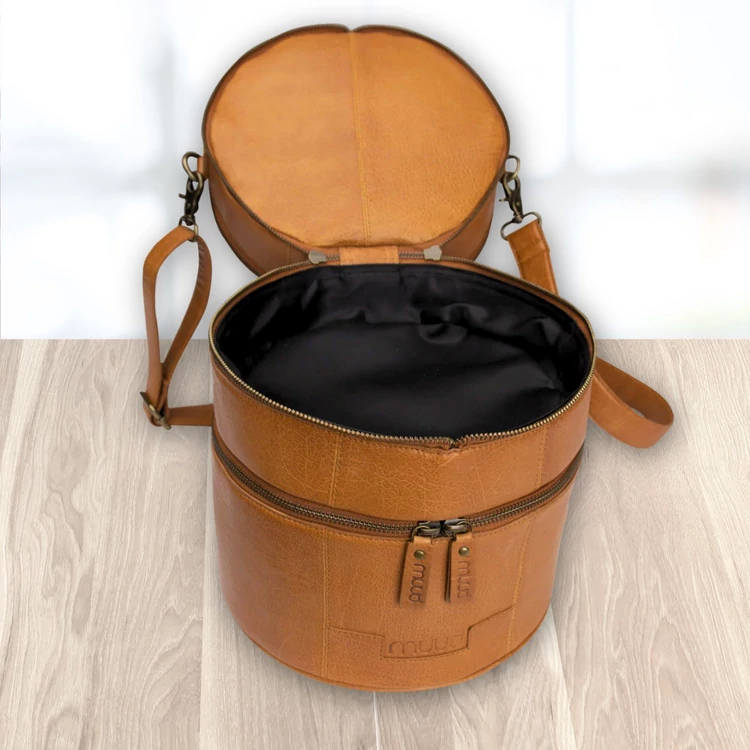 MUUD Bturn Project Bag - bőr kézimunka táska - kötéshez, horgoláshoz, hímzéshez