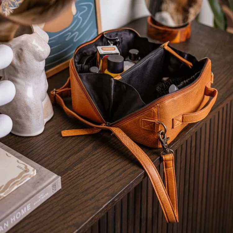 MUUD Cleo Project Bag - bőr kézimunka táska - kötéshez, horgoláshoz