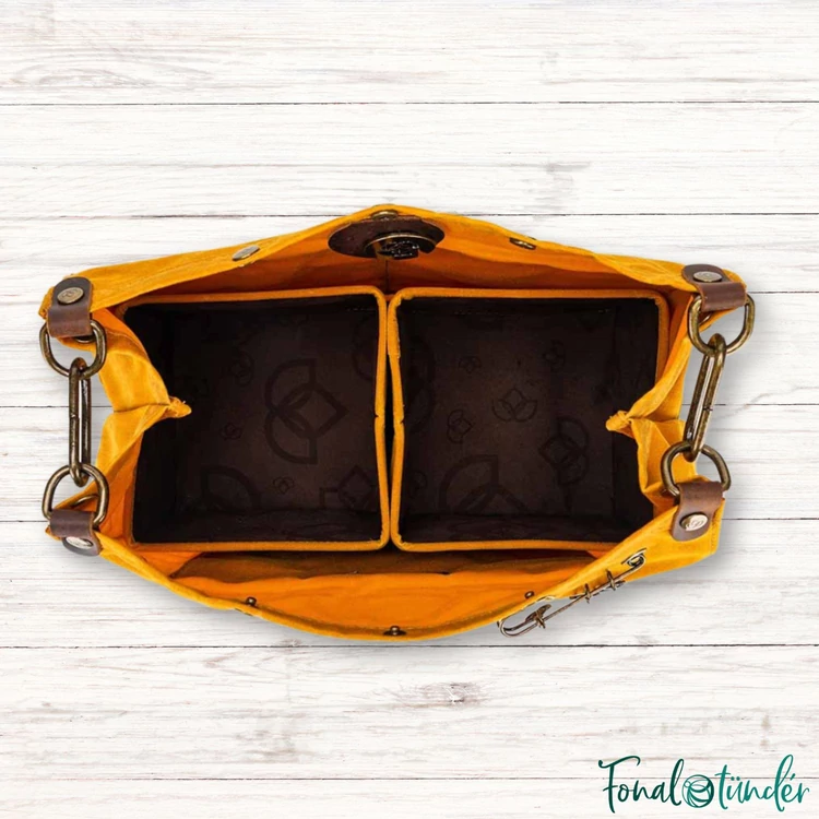 Della Q - 3-in-1 Makers Bag Mustard - Fonaltartó Táska - mustársárga