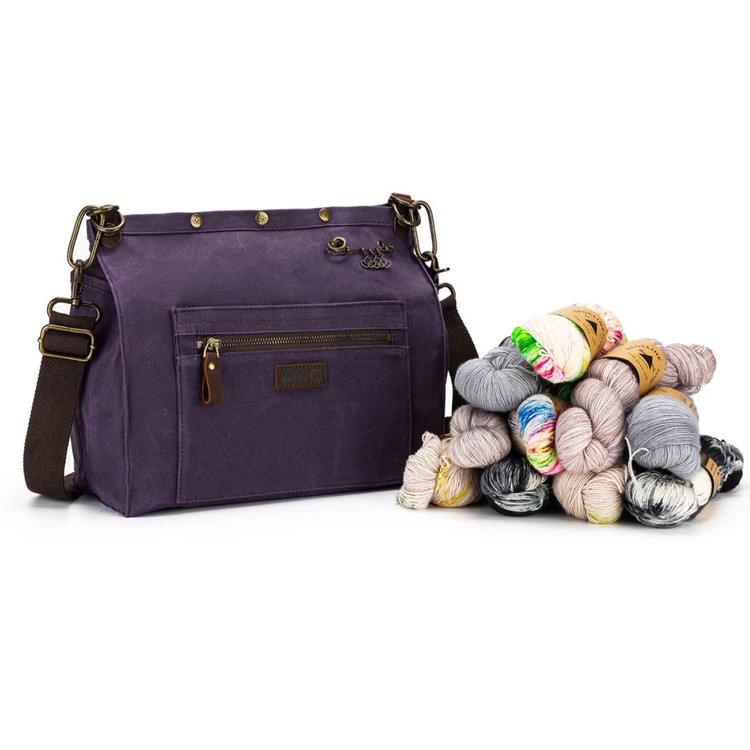 Della Q 3-in-1 Makers Bag Purple - Fonaltartó Táska - sötétlila
