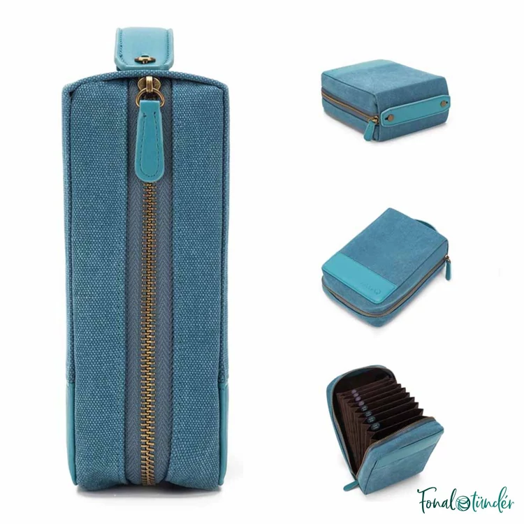 Della Q Circular Needle Case - Teal - Körkötőtű Tartó Táska - Türkiz