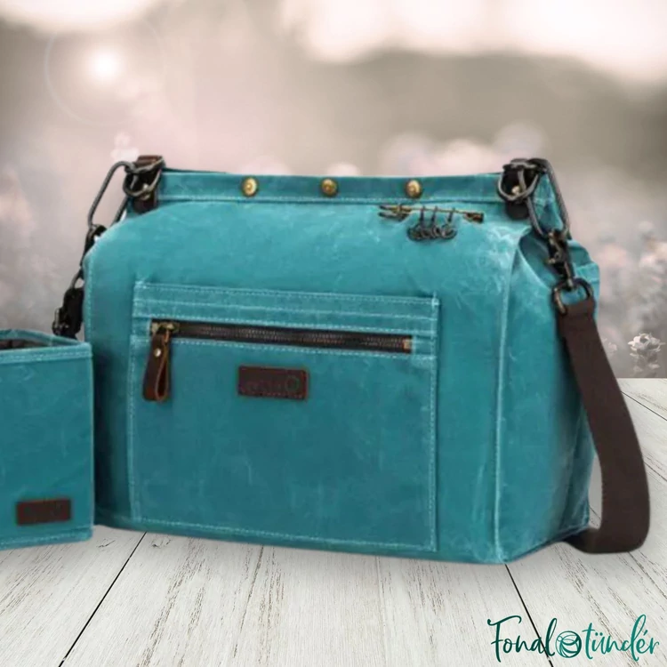 Della Q 3-in-1 Makers Bag Teal - Fonaltartó Táska - Türkiz kék