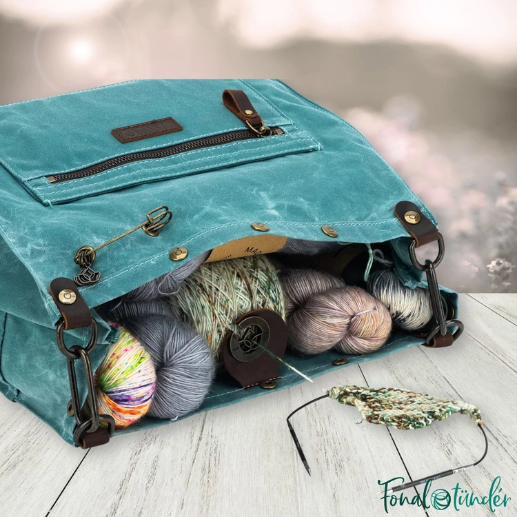 Della Q 3-in-1 Makers Bag Teal - Fonaltartó Táska - Türkiz kék