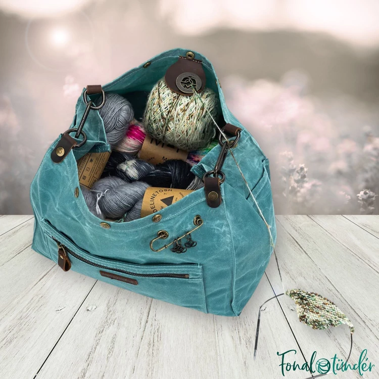 Della Q 3-in-1 Makers Bag Teal - Fonaltartó Táska - Türkiz kék