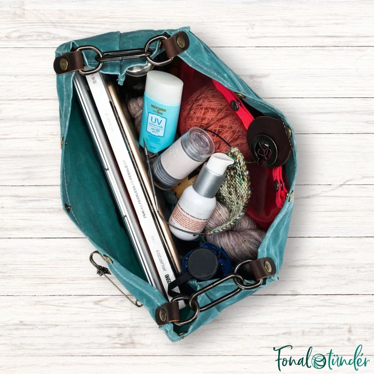 Della Q 3-in-1 Makers Bag Teal - Fonaltartó Táska - Türkiz kék