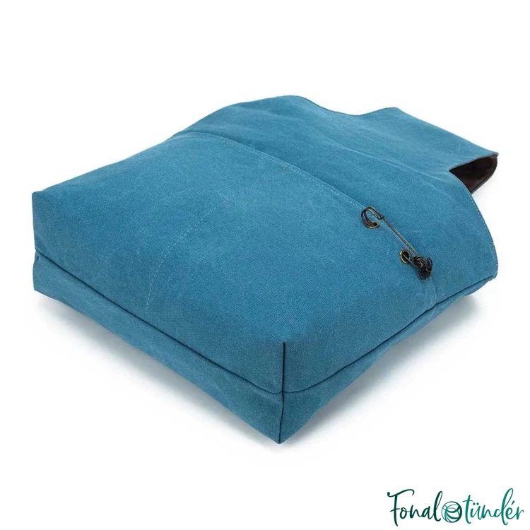 Della Q Nora Big Bucket Blue project bag - kék fonaltartó táska