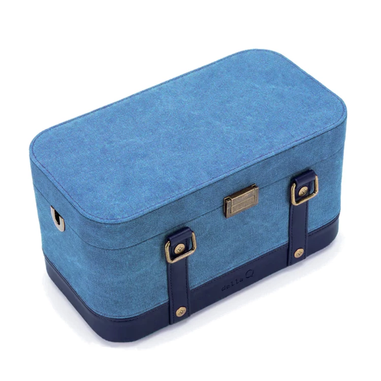 Della Q - Train Case - Indigo - Fonaltartó Táska - indigókék