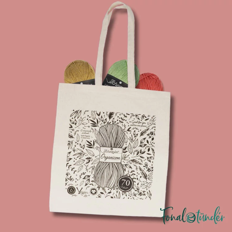 Scheepjes Organicon tote bag - fonaltartó vászon válltáska - 02