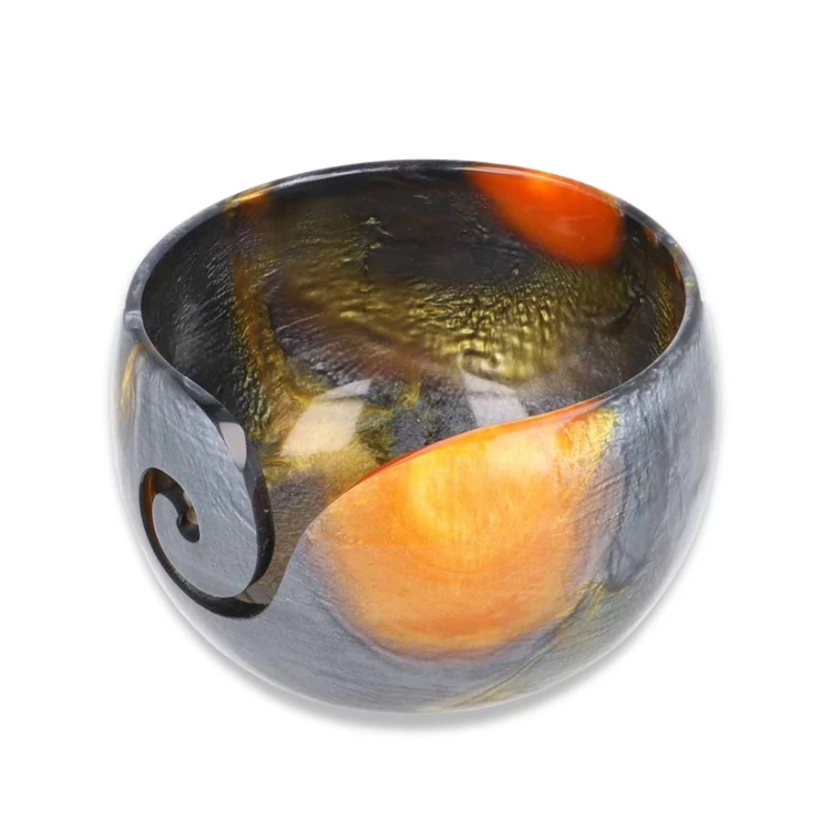 Scheepjes Black Metallic Marble - Yarn Bowl - Fonaltartó Tál - 15cm