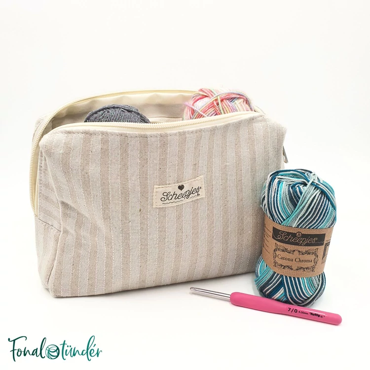 Scheepjes Project Bag - Fonaltartó vászon táska - neszesszer
