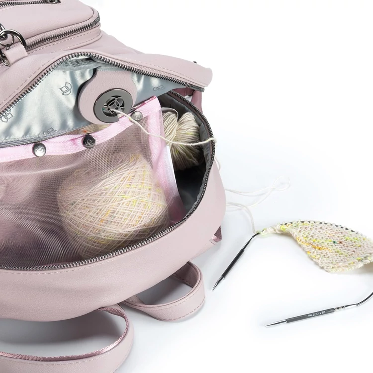 Namaste Makers Backpack - Luxus Fonaltartó Hátizsák - Petal - halvány rózsaszín
