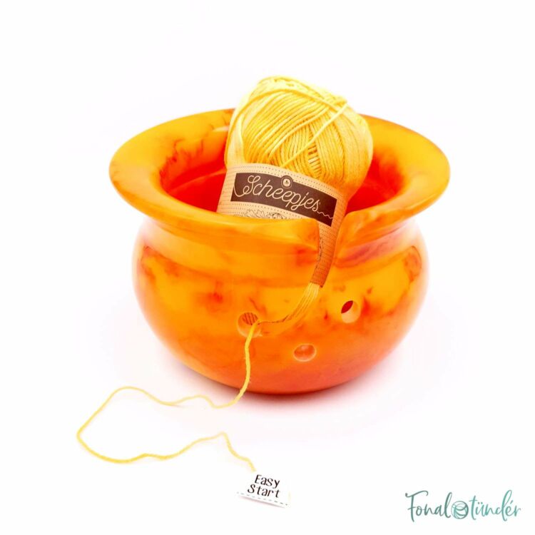 Scheepjes Narancs Fonaltartó Tál - Orange Yarn Bowl - 14cm