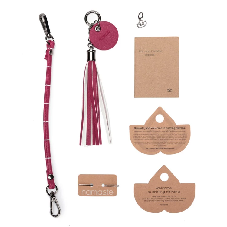 Namaste Makers Backpack - Luxus Fonaltartó Hátizsák - raspberry - málnapiros - 09