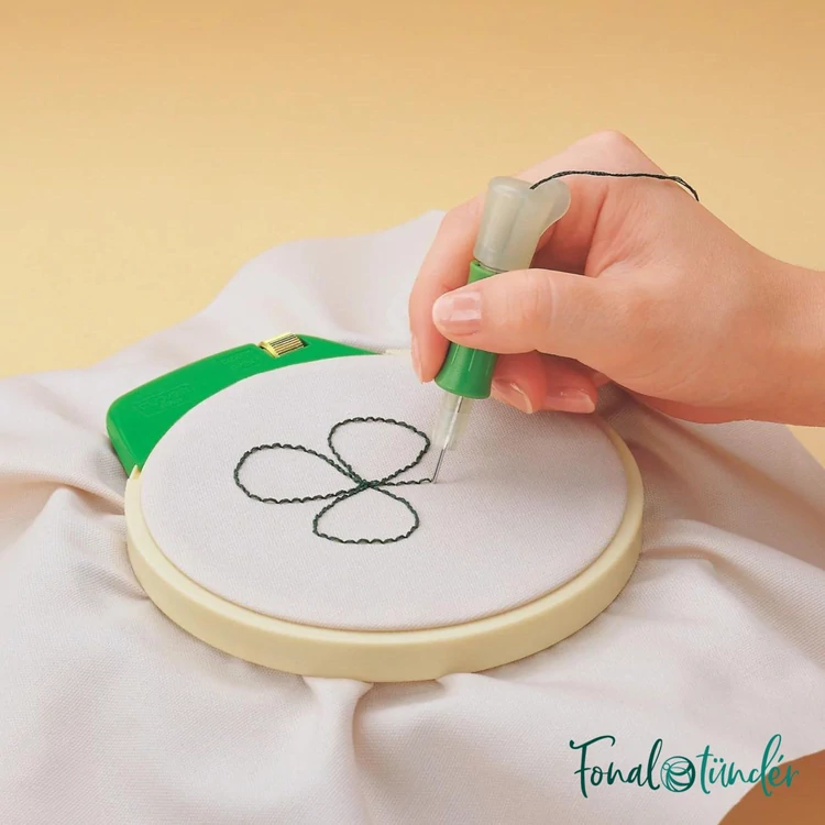 Clover  Embroidery Hoop - Hímzőkeret - hímzőtoll technikához - 18cm - 02
