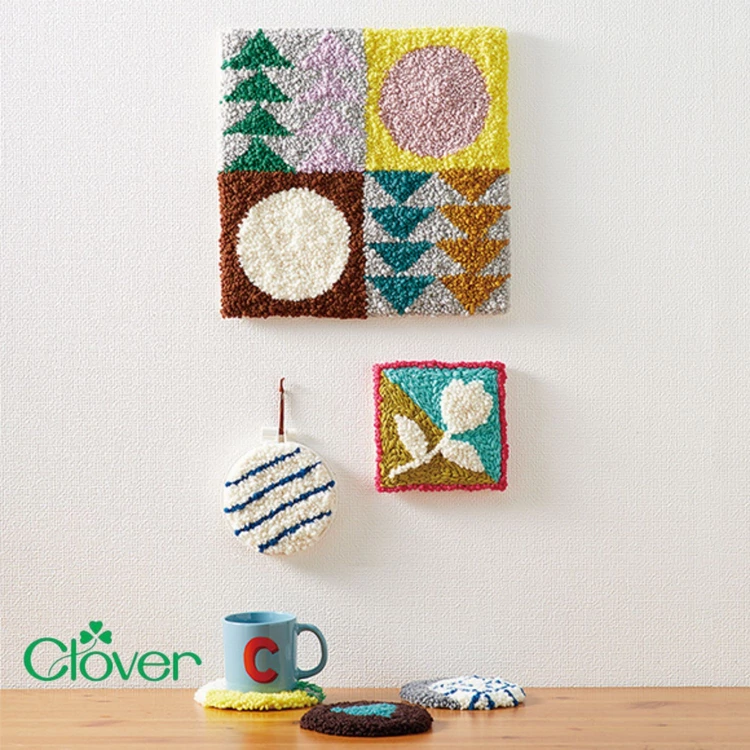 Clover - Hímzőtoll készlet - Punch needle sClover - Hímzőkeret készlet - hímzőtoll technikához - Punch needle hoop - 04et - 05