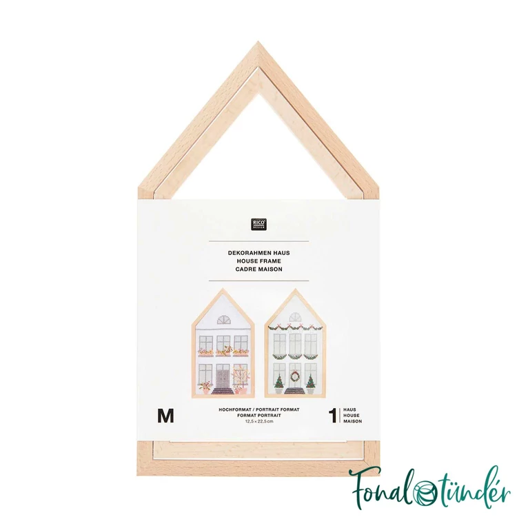 Decorative embroidery frame - House - M size - Ház alalakú hízés díszkeret