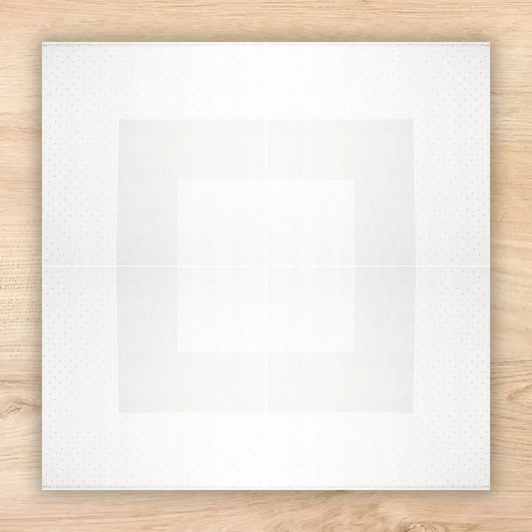 Rico Tablecloth - Cross stitch - White - 90x90cm - hímezhető kész asztalterítő