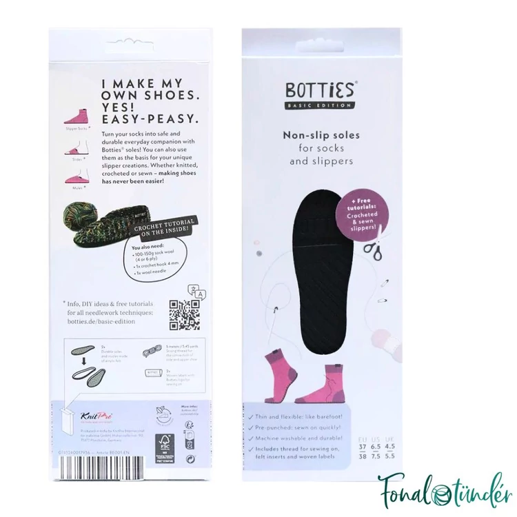 Botties Basic Soles papucs talp - horgoláshoz, kötéshez - knitting, crocheting - 37-38 - 03
