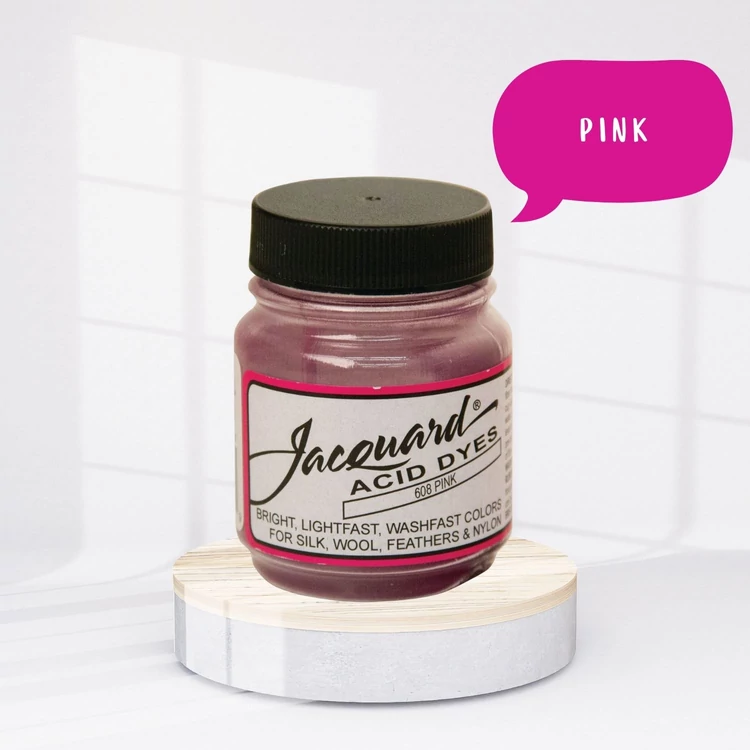 Jacquard Acid dye - 608 Pink - élénk rózsaszín textil és fonal festék